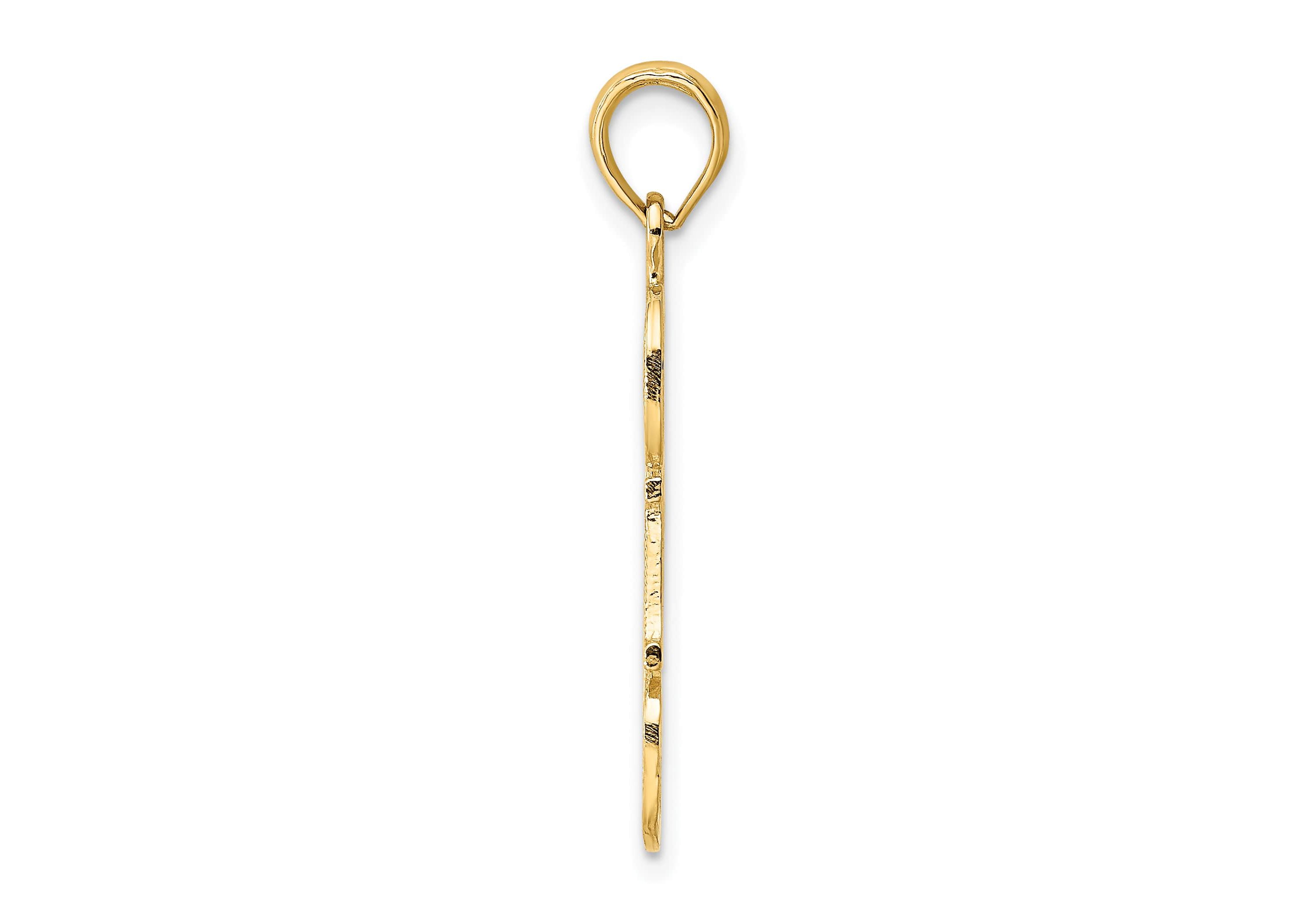 14K Yellow Gold #1 DAD Cut-out Charm