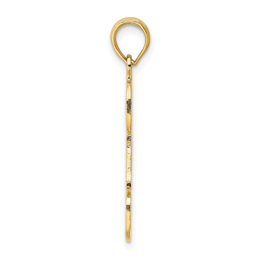 14K Yellow Gold #1 DAD Cut-out Charm