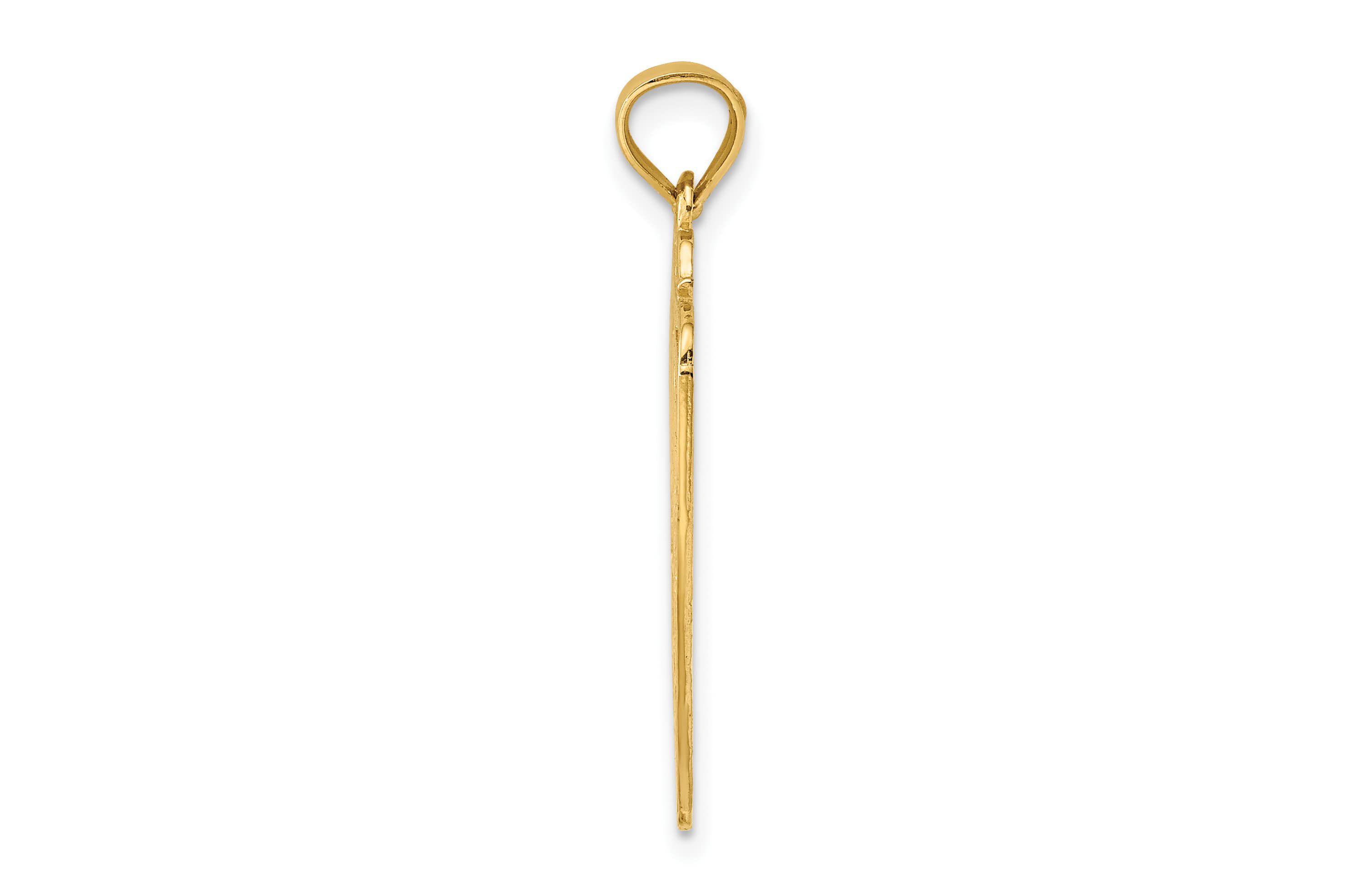 14K Yellow Gold DAD OF THE YEAR PLAQUE Charm