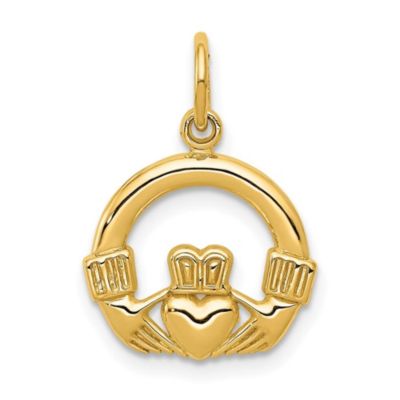 Belk & Co 14K Yellow Gold Claddagh Charm