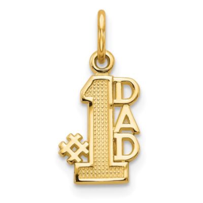 Belk & Co Men's 14K Yellow Gold #1 DAD Charm