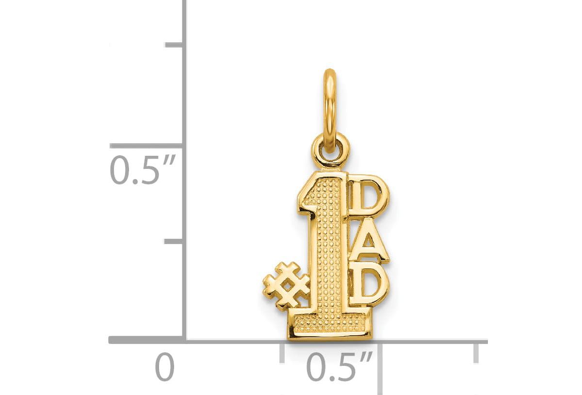 14K Yellow Gold #1 DAD Charm
