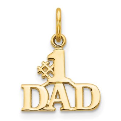 Belk & Co Men's 14K Yellow Gold #1 DAD Charm
