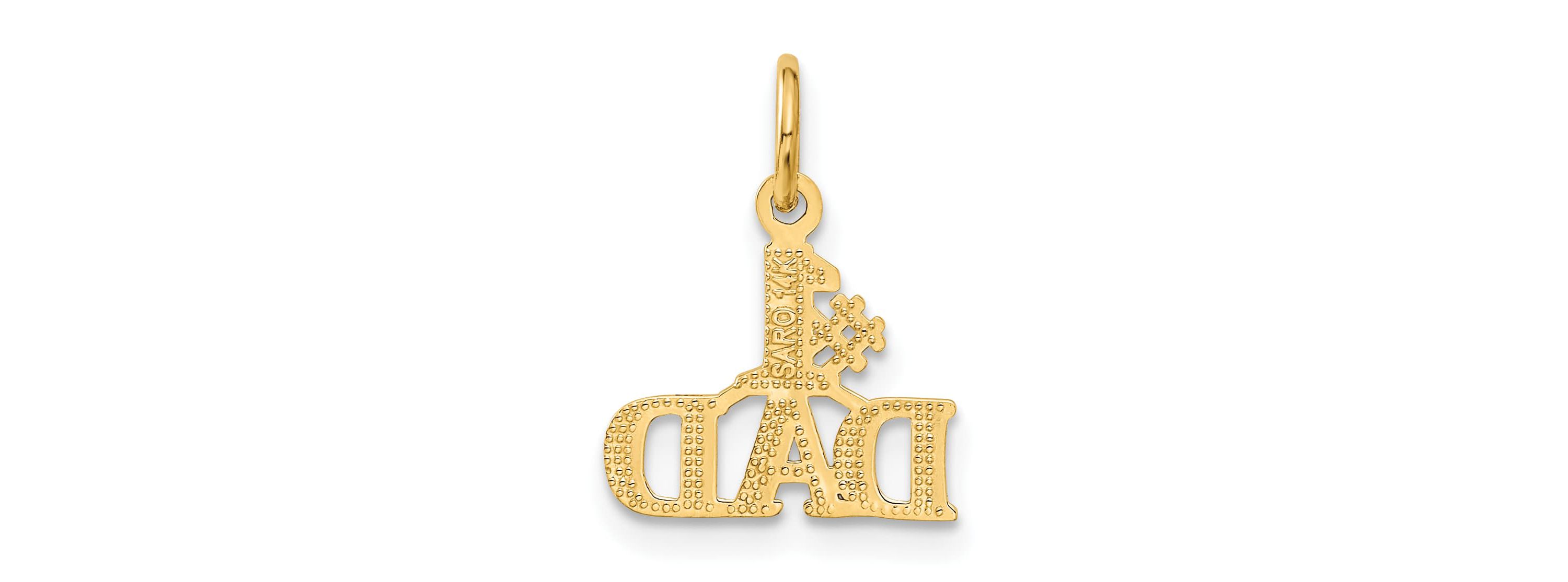 14K Yellow Gold #1 DAD Charm