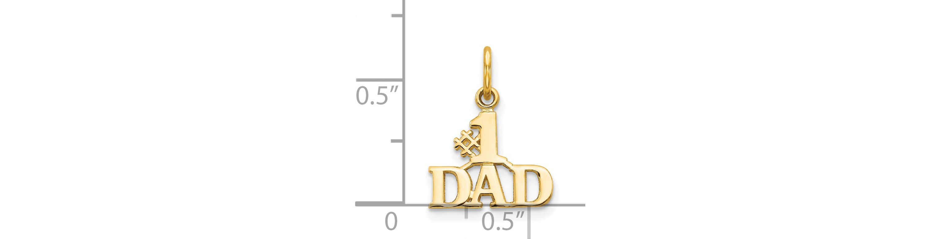 14K Yellow Gold #1 DAD Charm