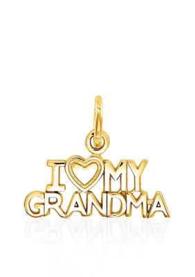 Belk & Co 14K Yellow Gold I HEART MY GRANDMA Charm