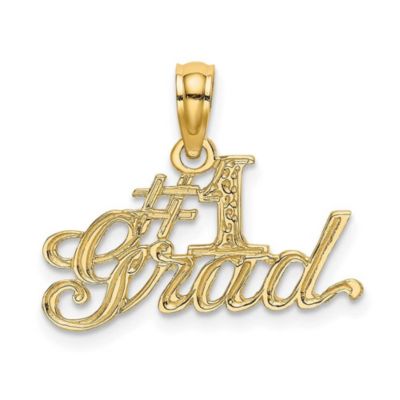 Belk & Co 14K Yellow Gold Number 1 Graduation Charm