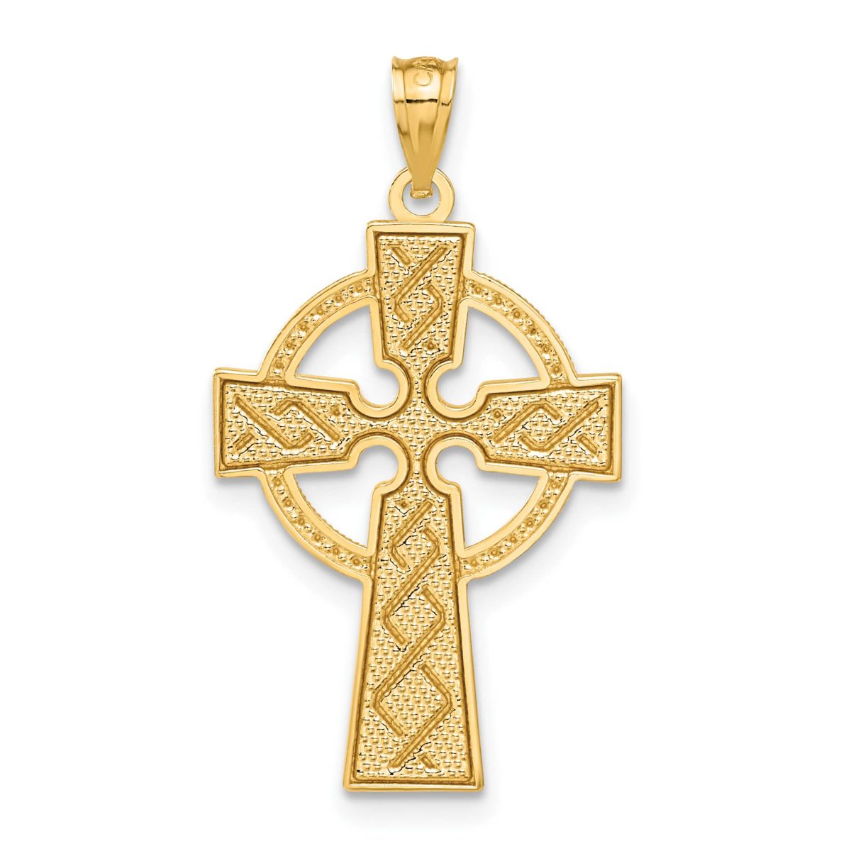 14K Yellow Gold Celtic Cross Pendant