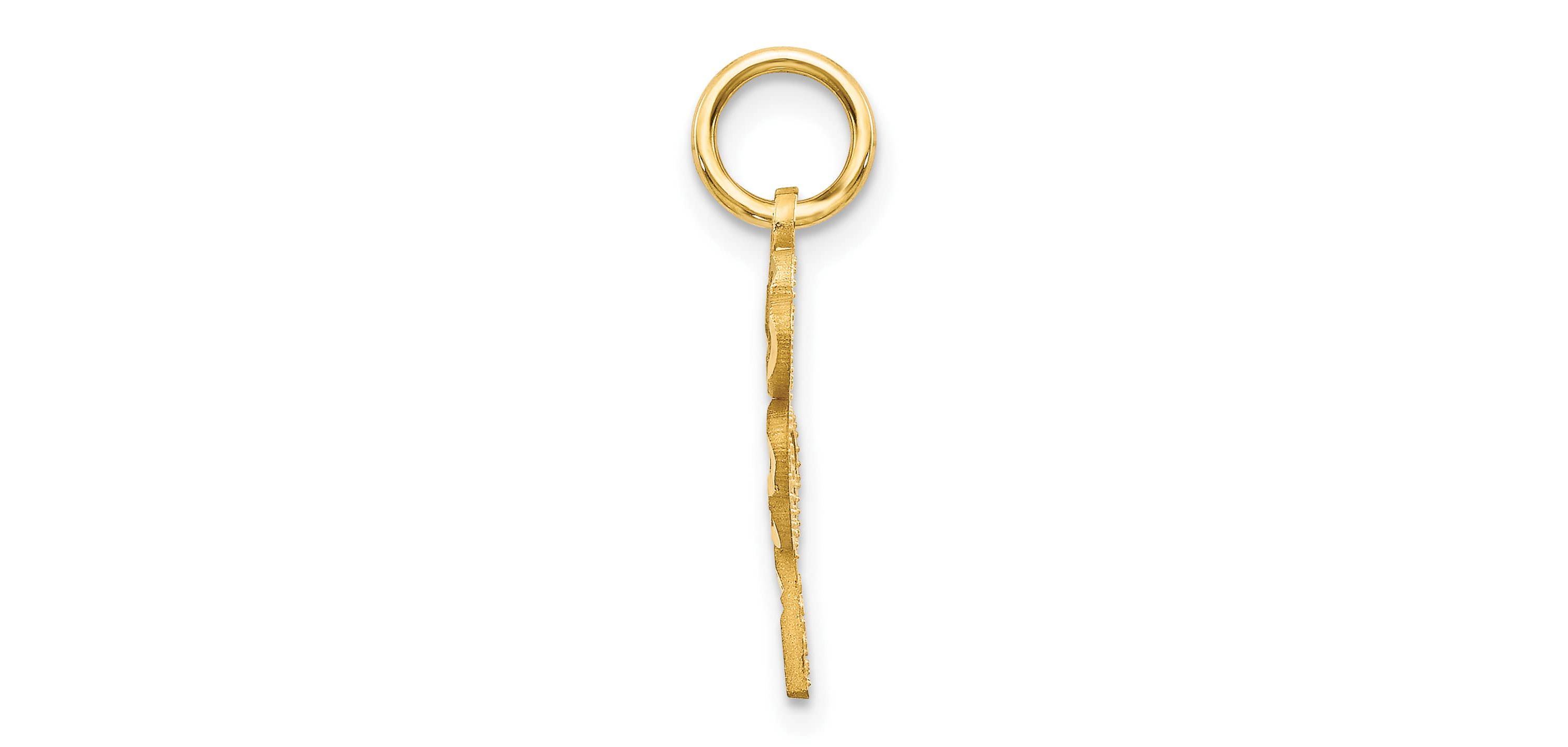 14K Yellow Gold 4 Leaf Clover Charm