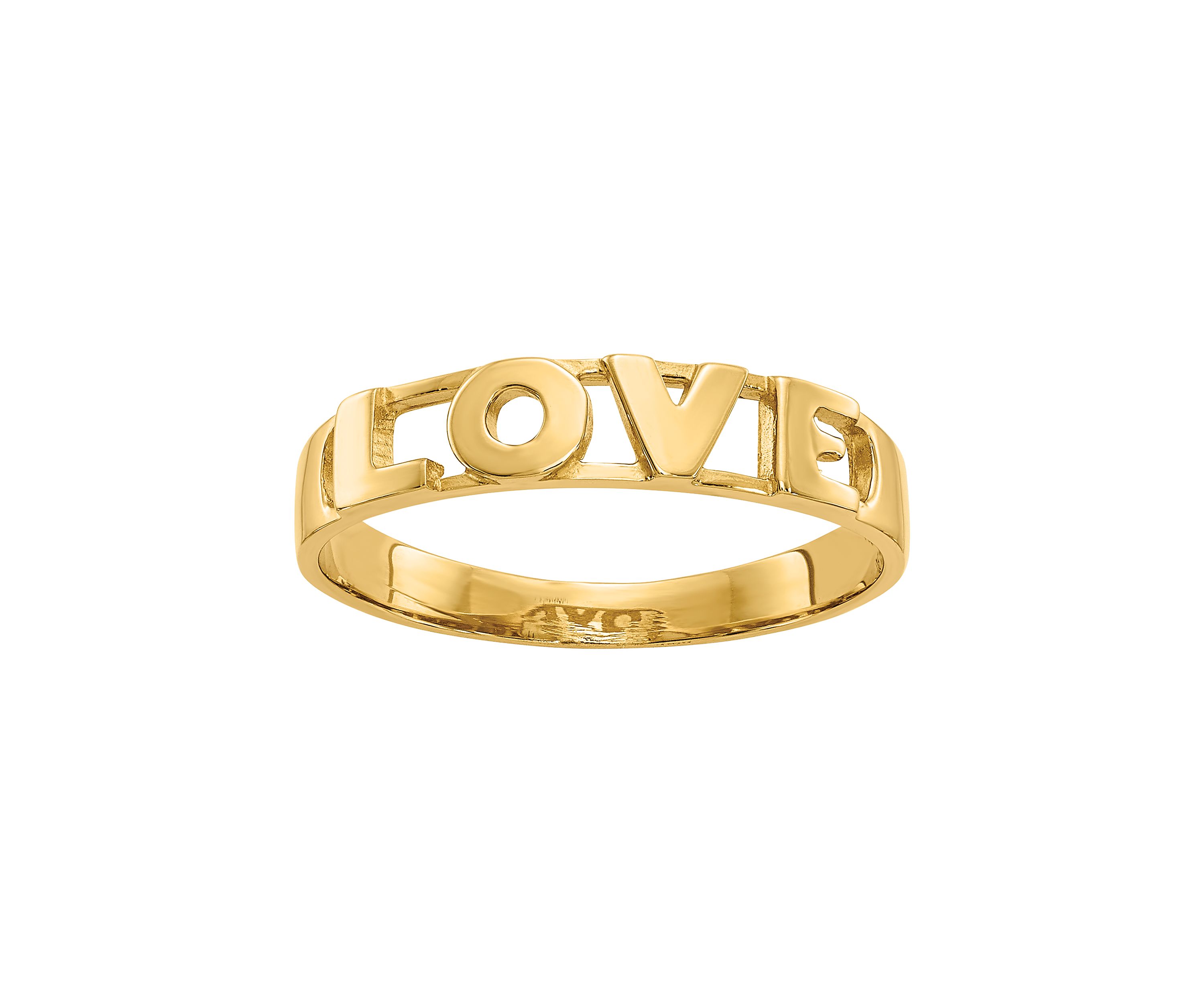 14K Yellow Gold Love Ring