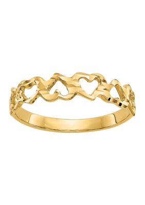Belk & Co 14K Yellow Gold Heart Ring