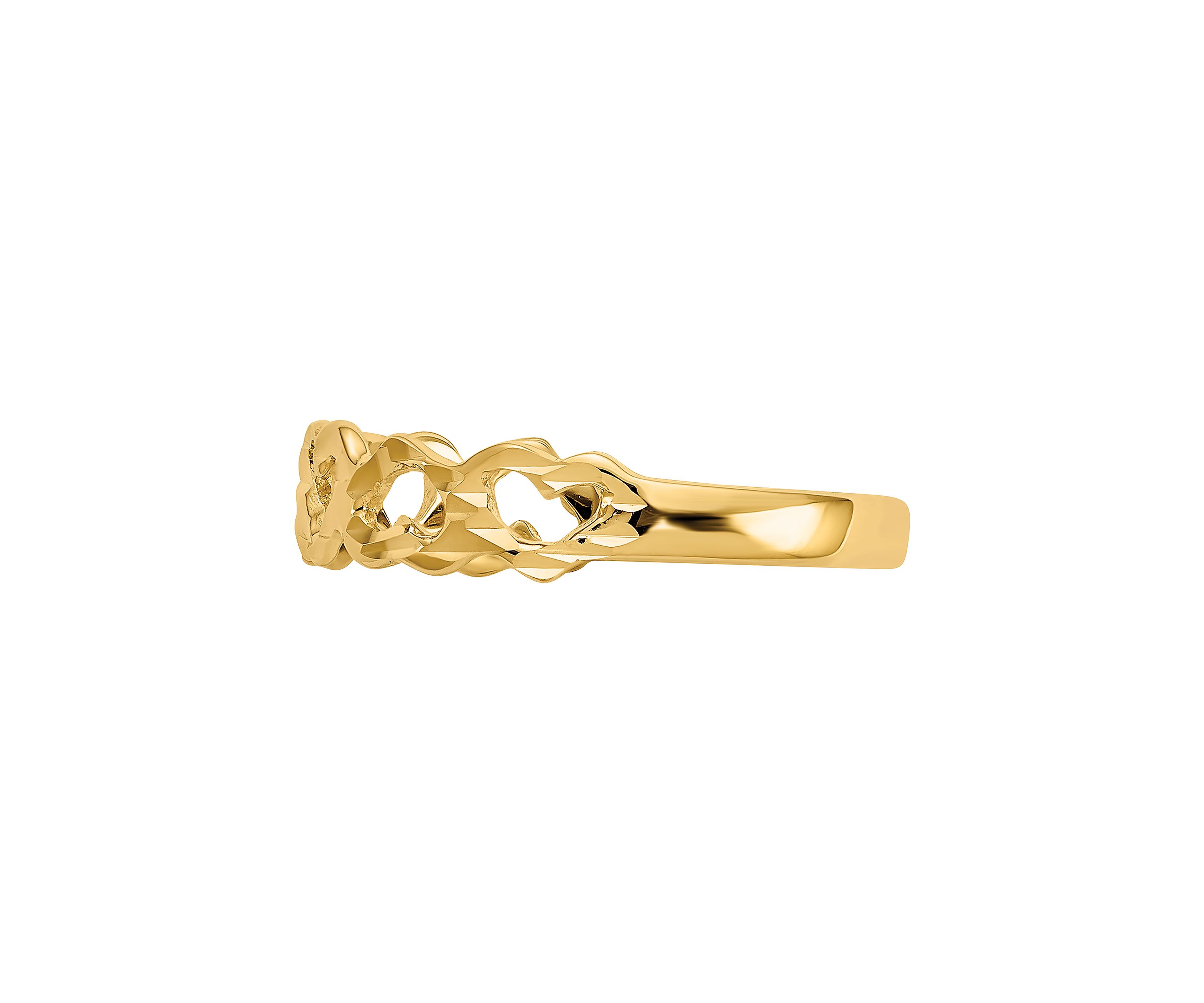 14K Yellow Gold Heart Ring