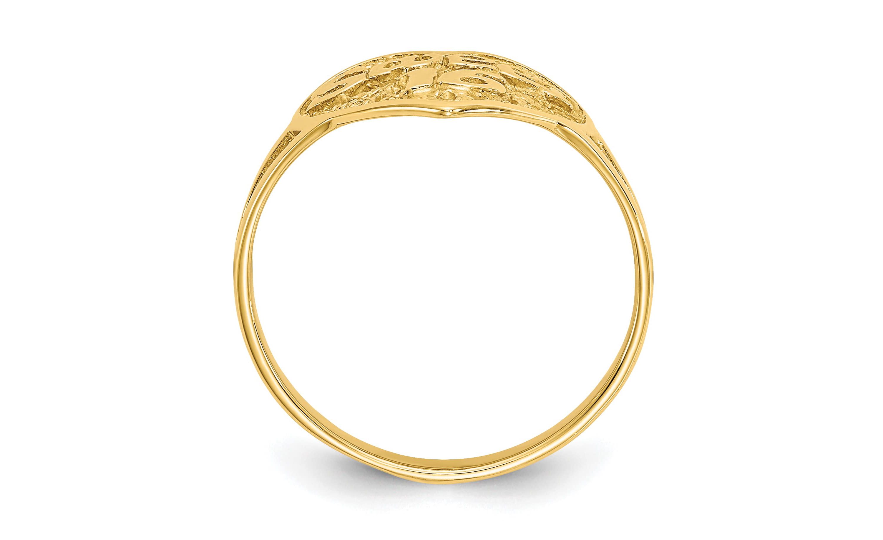 14K Yellow Gold Sweet 16 Heart Ring