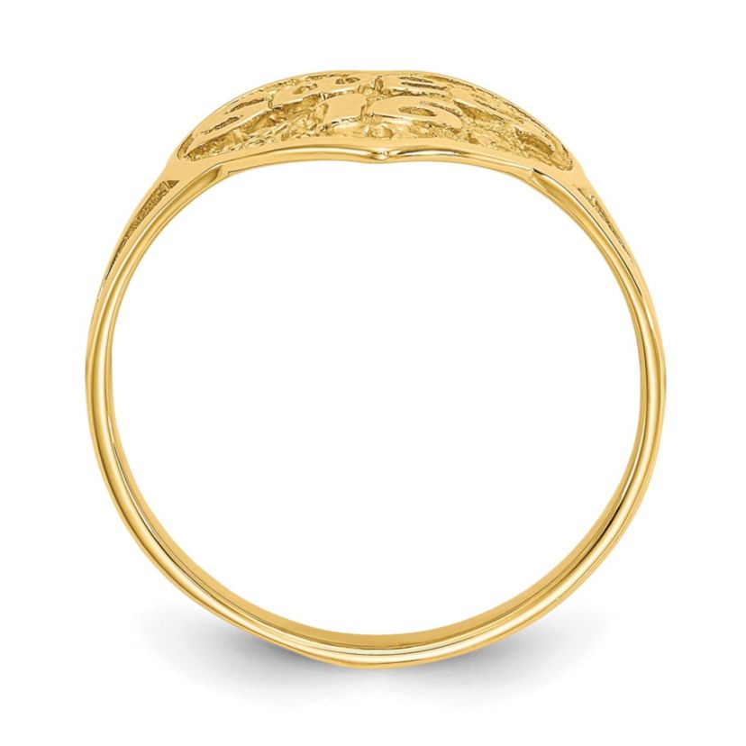 14K Yellow Gold Sweet 16 Heart Ring