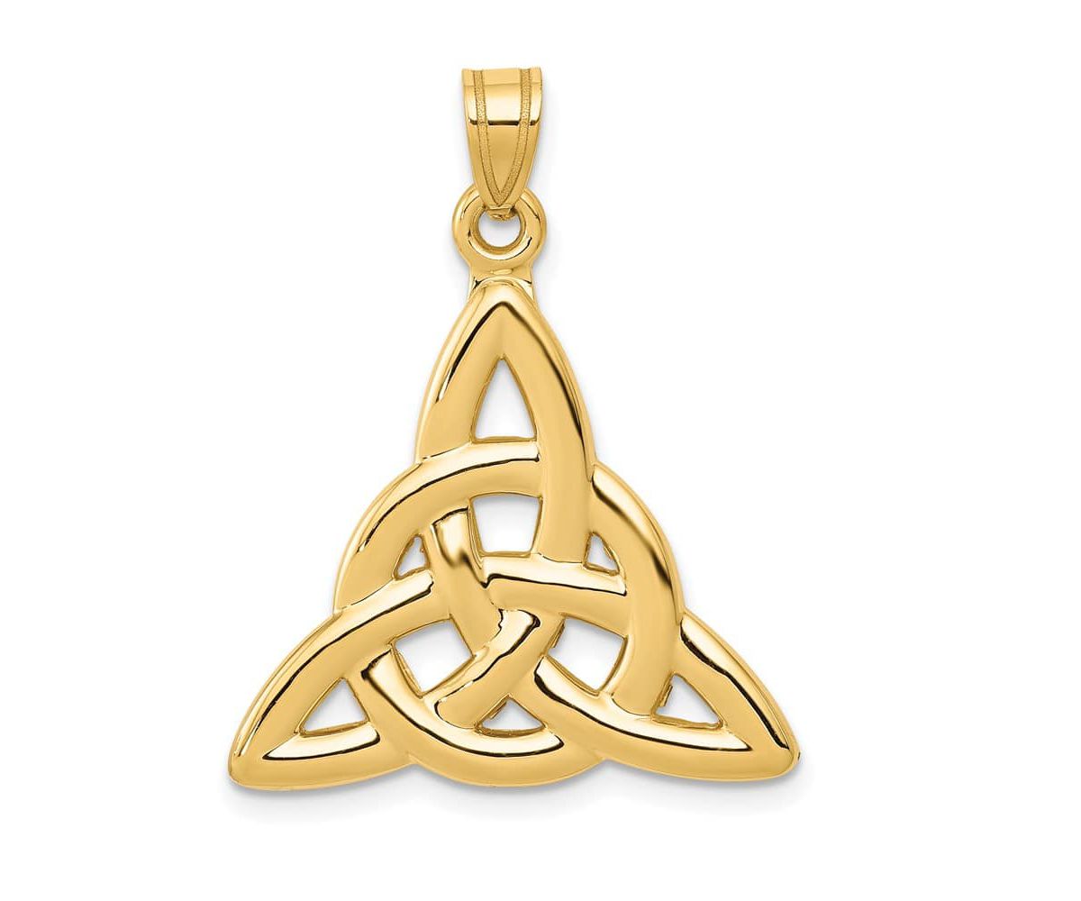 14K Yellow Gold Polished Trinity Knot Pendant