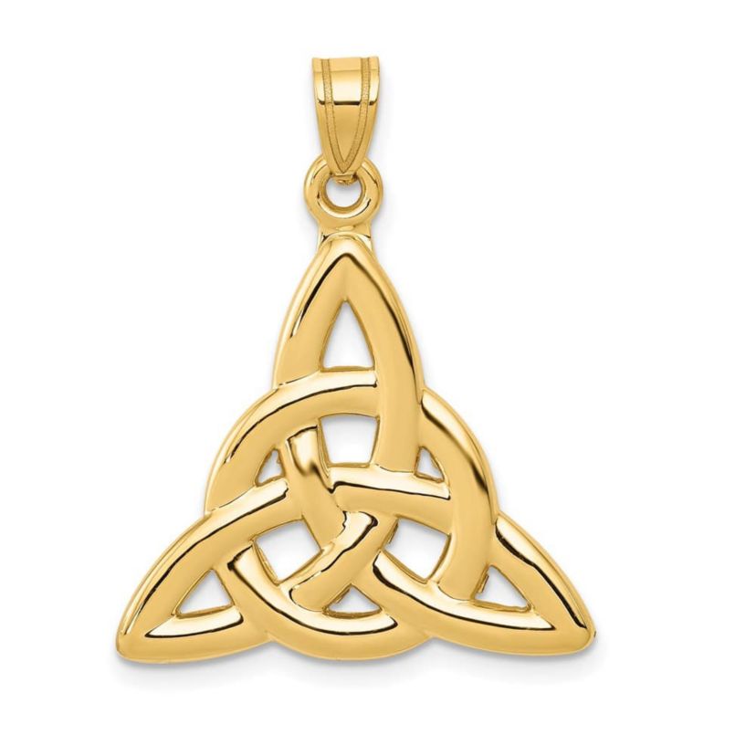 14K Yellow Gold Polished Trinity Knot Pendant