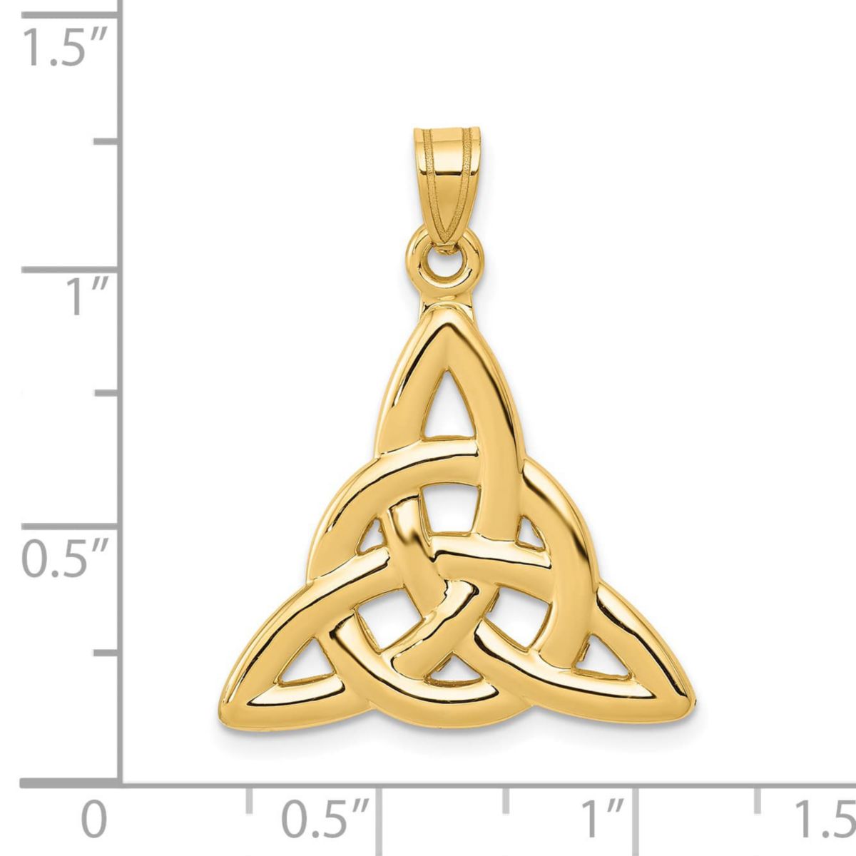 14K Yellow Gold Polished Trinity Knot Pendant