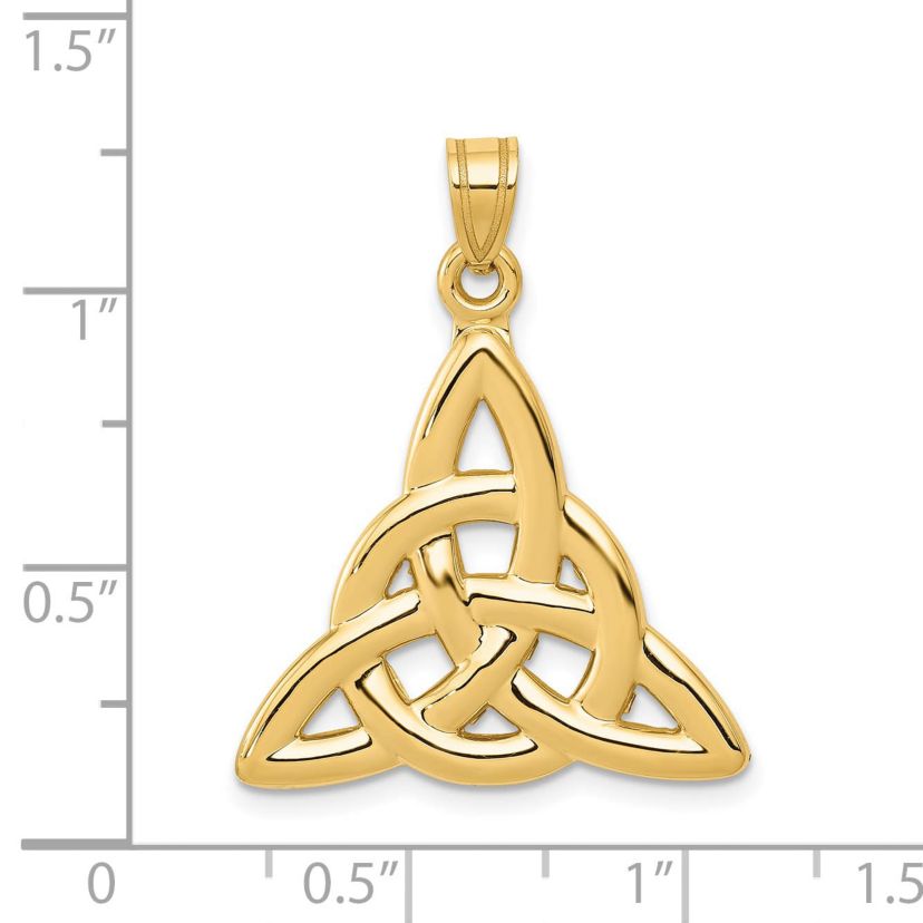 14K Yellow Gold Polished Trinity Knot Pendant