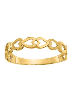 Belk & Co 14K Yellow Gold Heart Ring