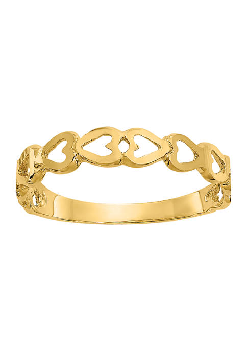 Belk & Co. 14K Yellow Gold Heart Ring