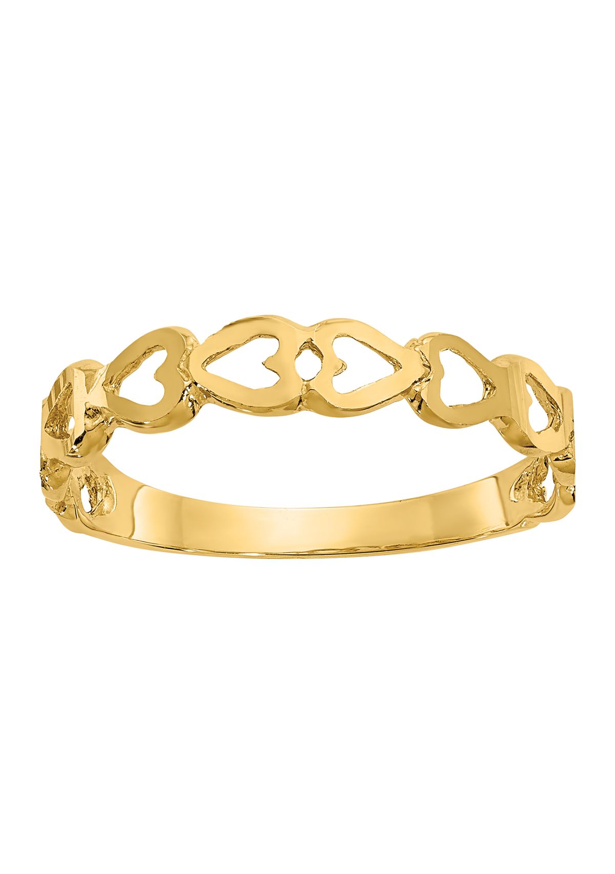 14K Yellow Gold Heart Ring