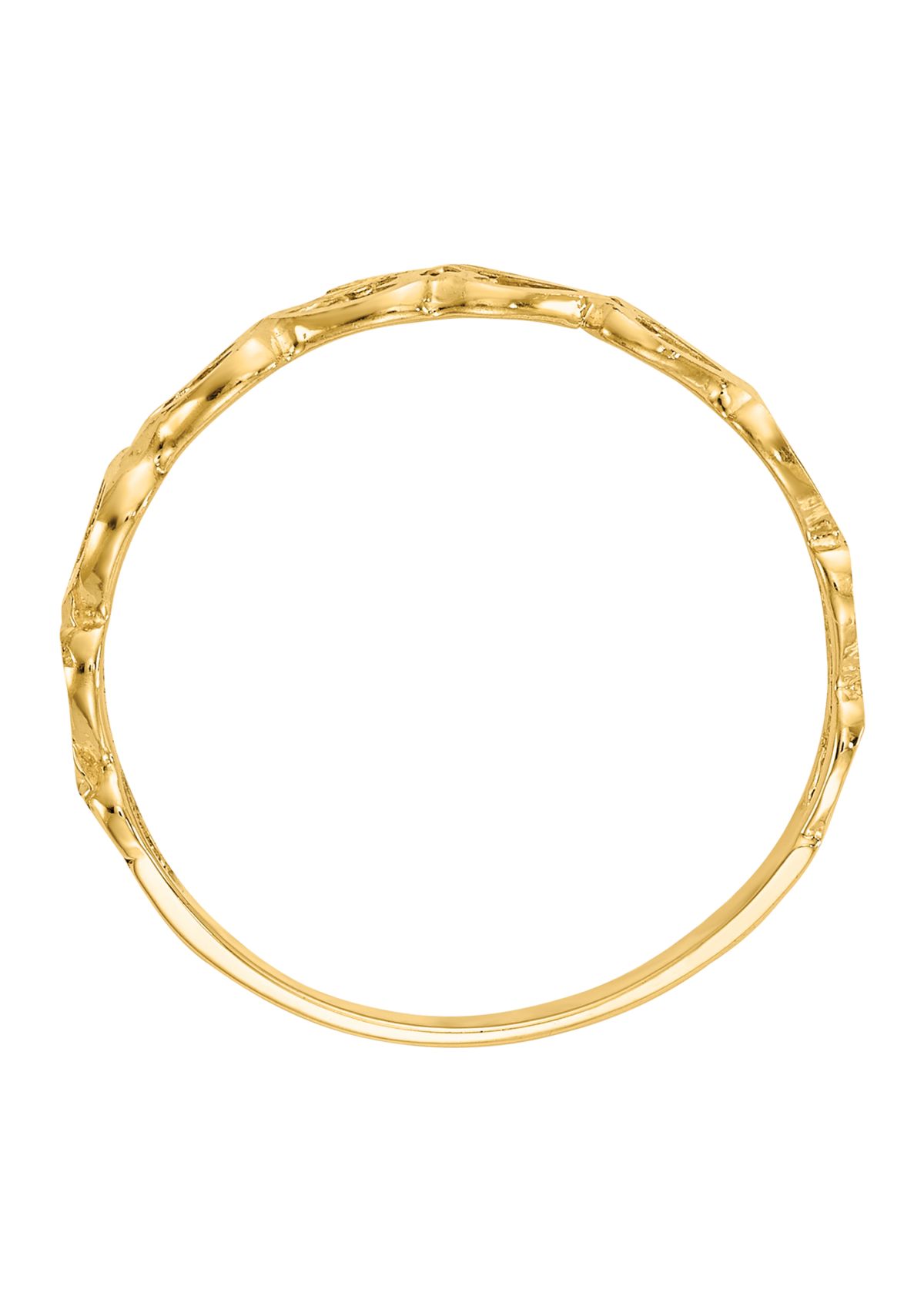14K Yellow Gold Heart Ring