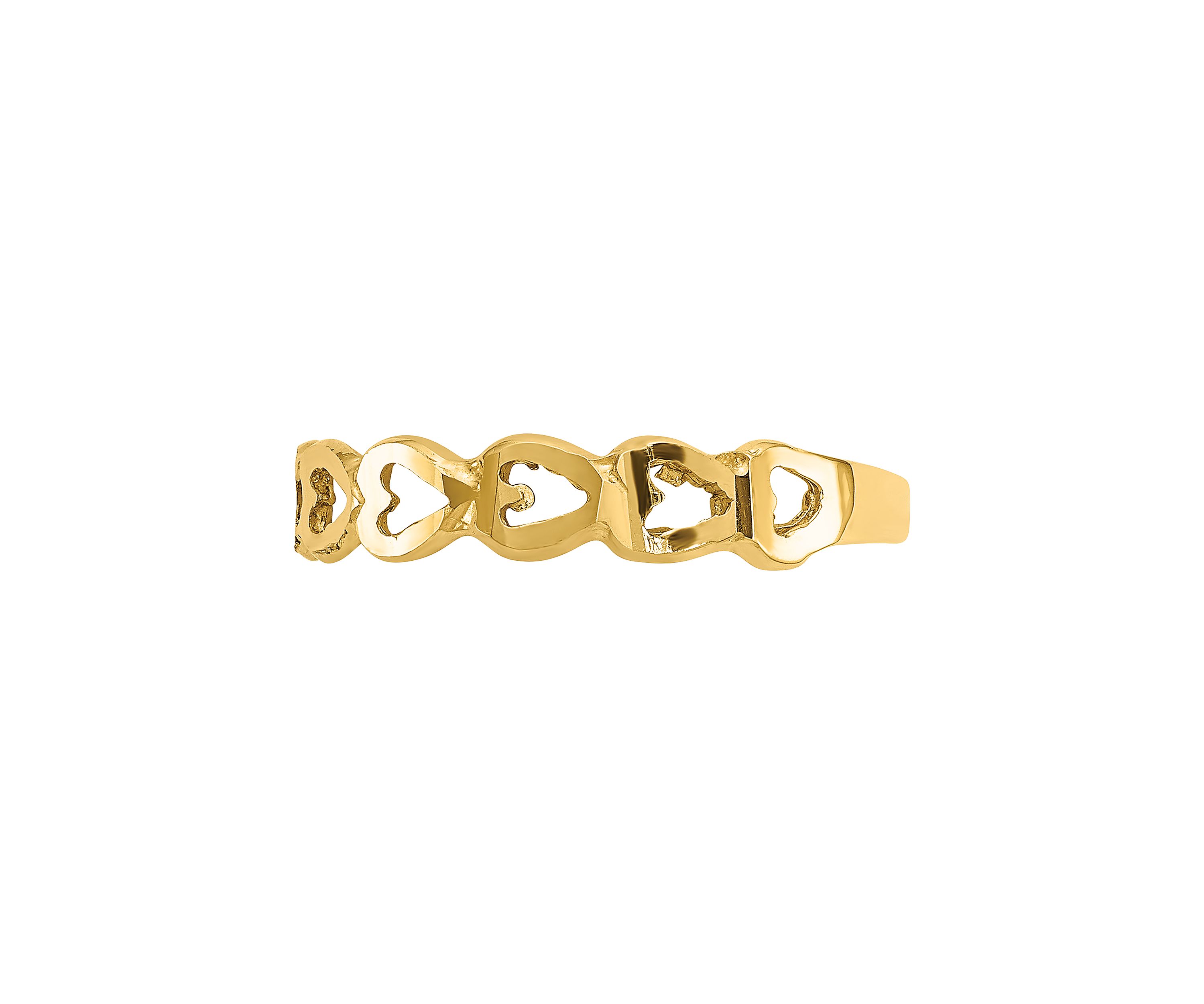 14K Yellow Gold Heart Ring