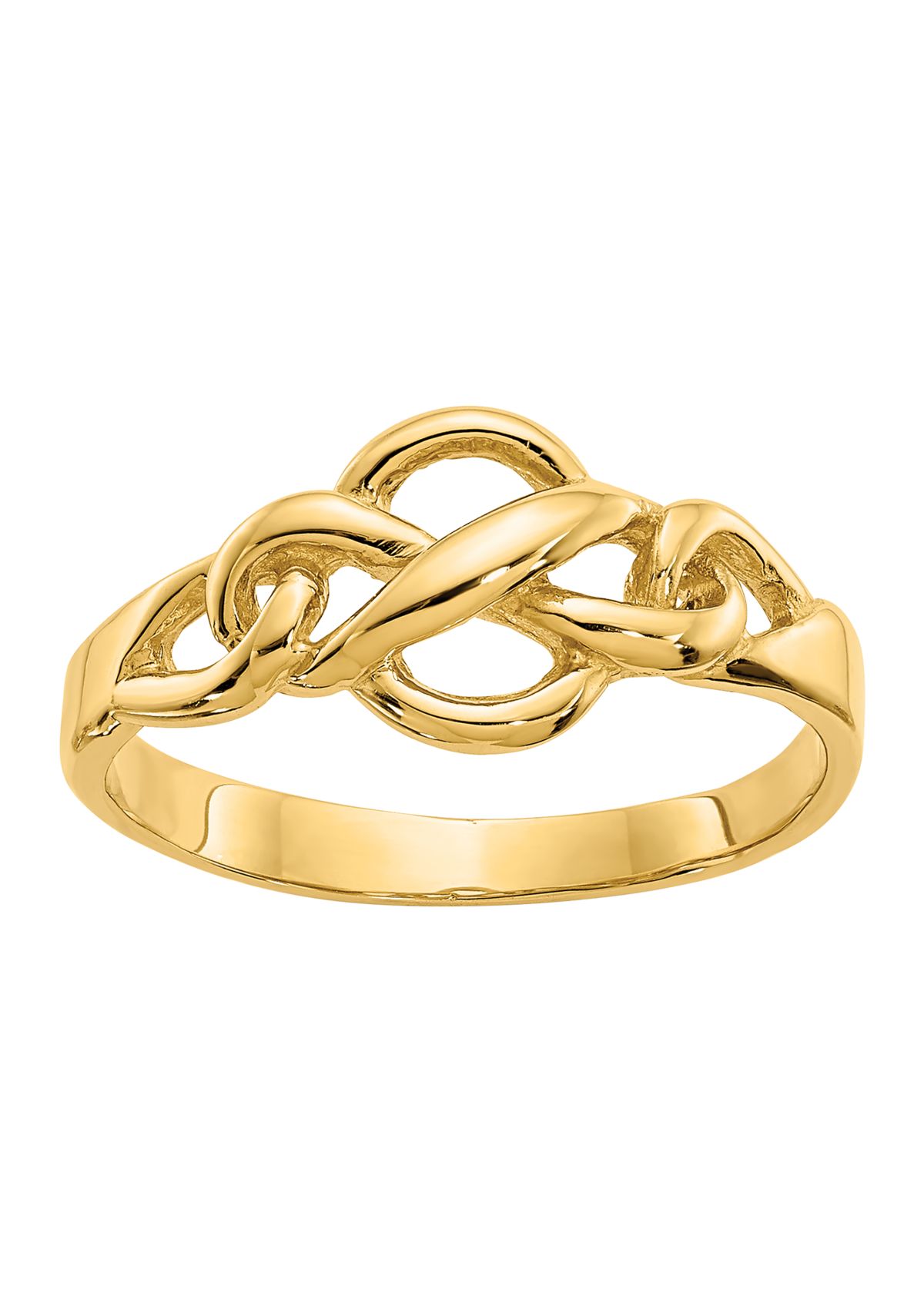 14K Yellow Gold Free Form Knot Ring