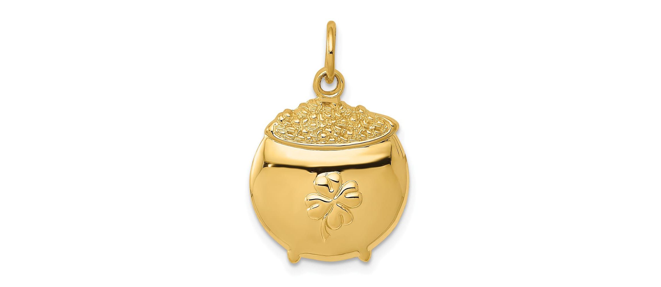 14K Yellow Gold Pot of Charm