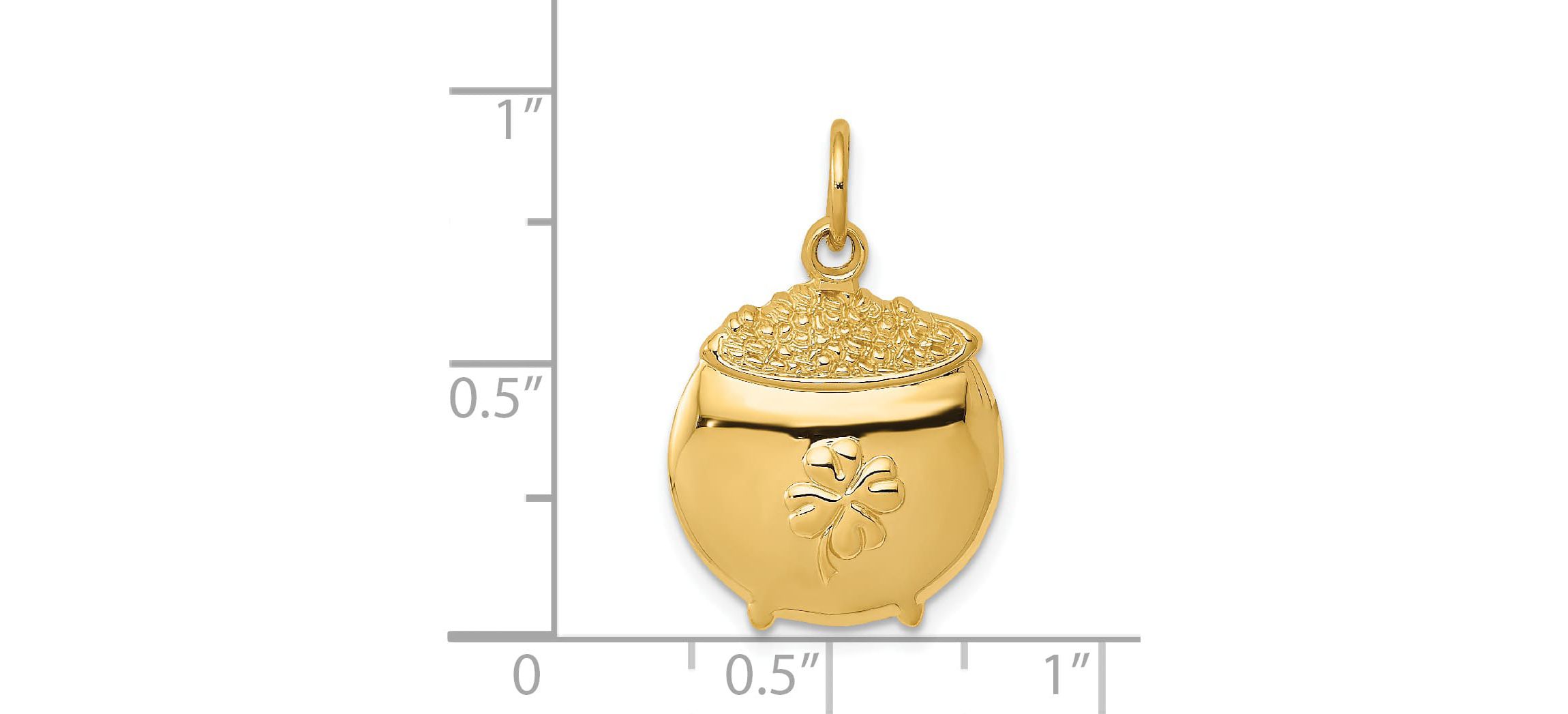 14K Yellow Gold Pot of Charm