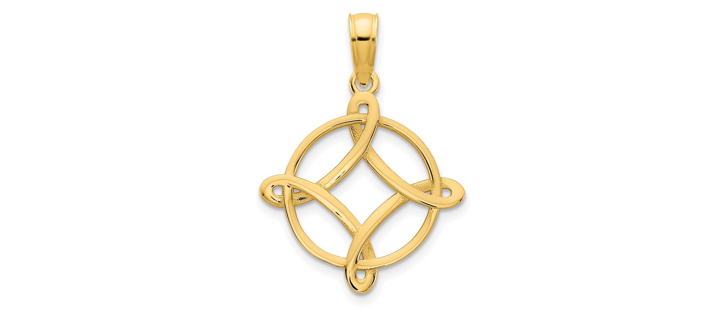 14K Yellow Gold Fancy Design Pendant