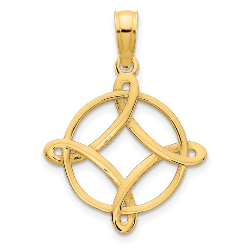 14K Yellow Gold Fancy Design Pendant