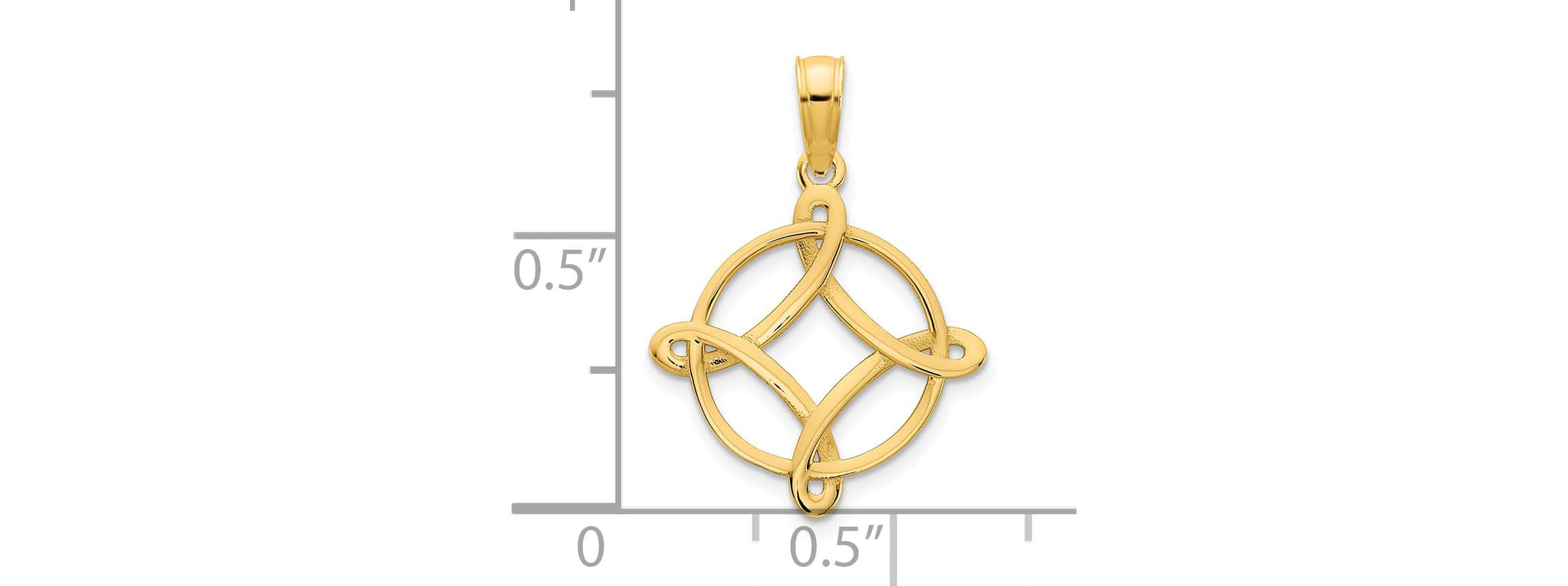 14K Yellow Gold Fancy Design Pendant