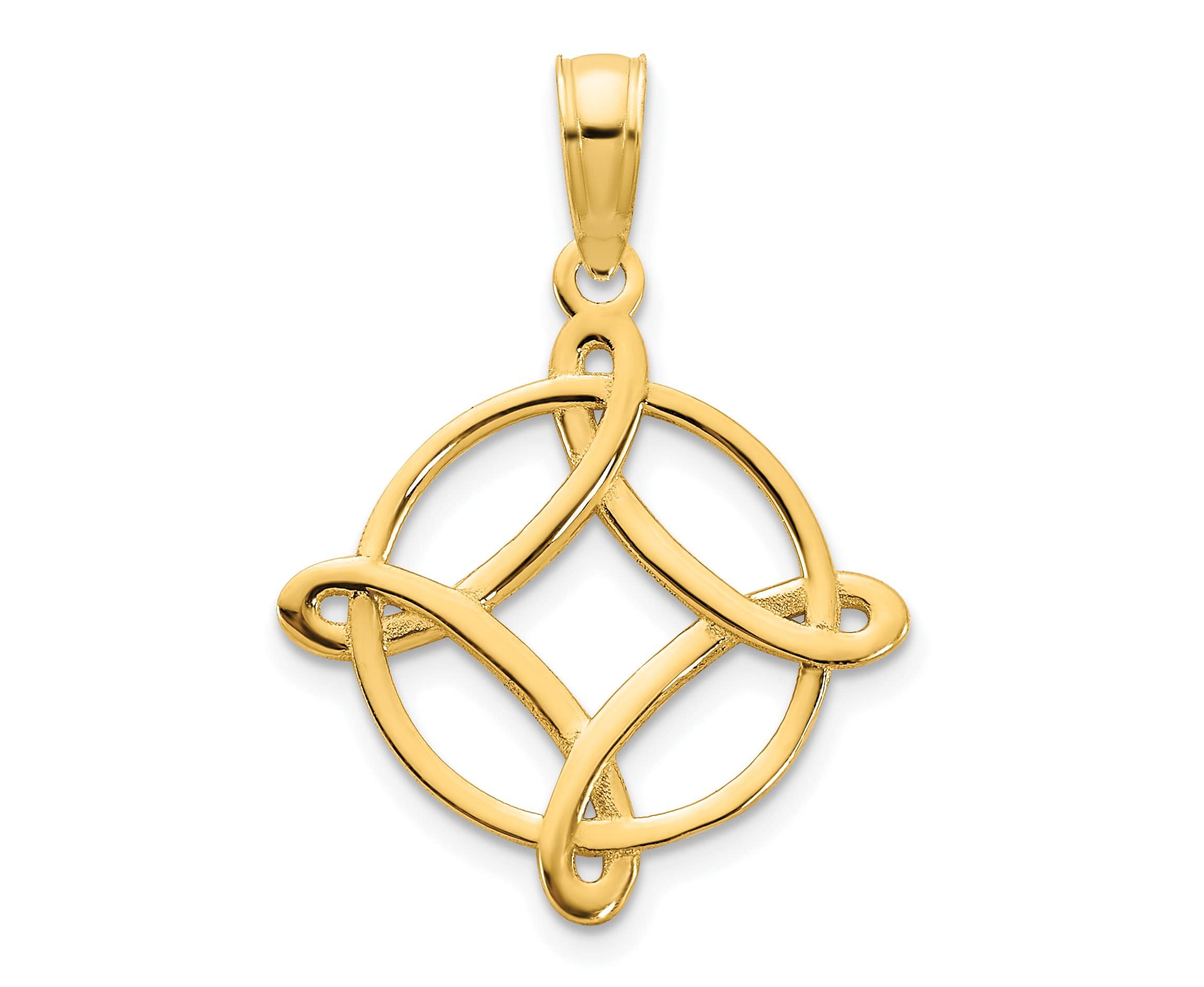 14K Yellow Gold Fancy Design Pendant