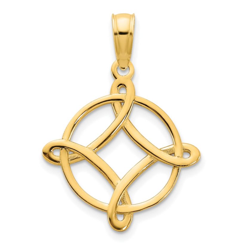 14K Yellow Gold Fancy Design Pendant