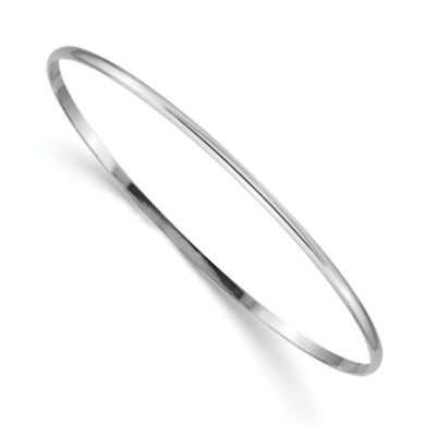 Belk & Co 14K White Gold 2mm Solid Polished Half-Round Slip-On Bangle