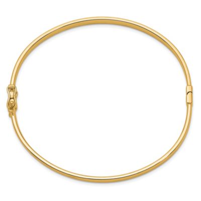 14K Yellow Gold 4mm Hinged Bangle