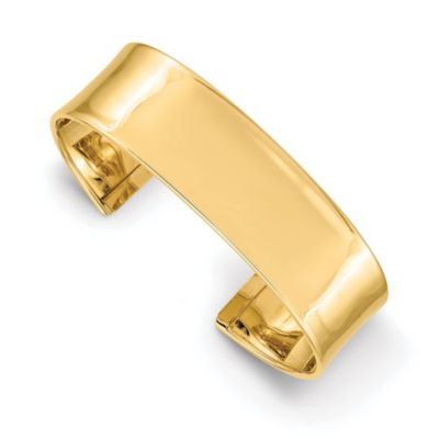 Belk & Co 14K Yellow Gold 18.5mm Polished Cuff Bangle