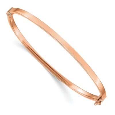 Belk & Co 14K Rose Gold Polished Hinged Bangle Bracelet