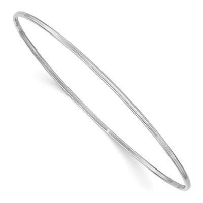 Belk & Co 14K White Gold 1.5mm Polished Slip-on Bangle Bracelet