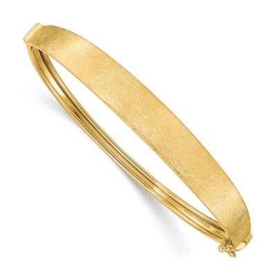 Belk & Co 14K Yellow Gold Satin Graduated Hinged Bangle