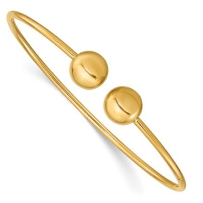 Belk & Co 14K Yellow Gold Polished Flexible Bangle