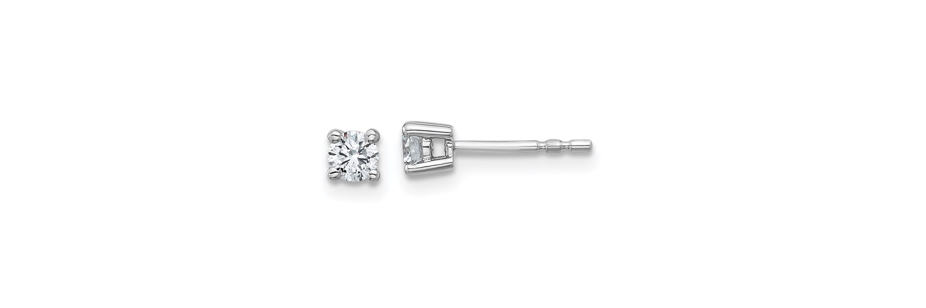 Lab Created 3/8 ct. t.w. Lab Grown Diamond 4 Prong Earrings in 14K White Gold