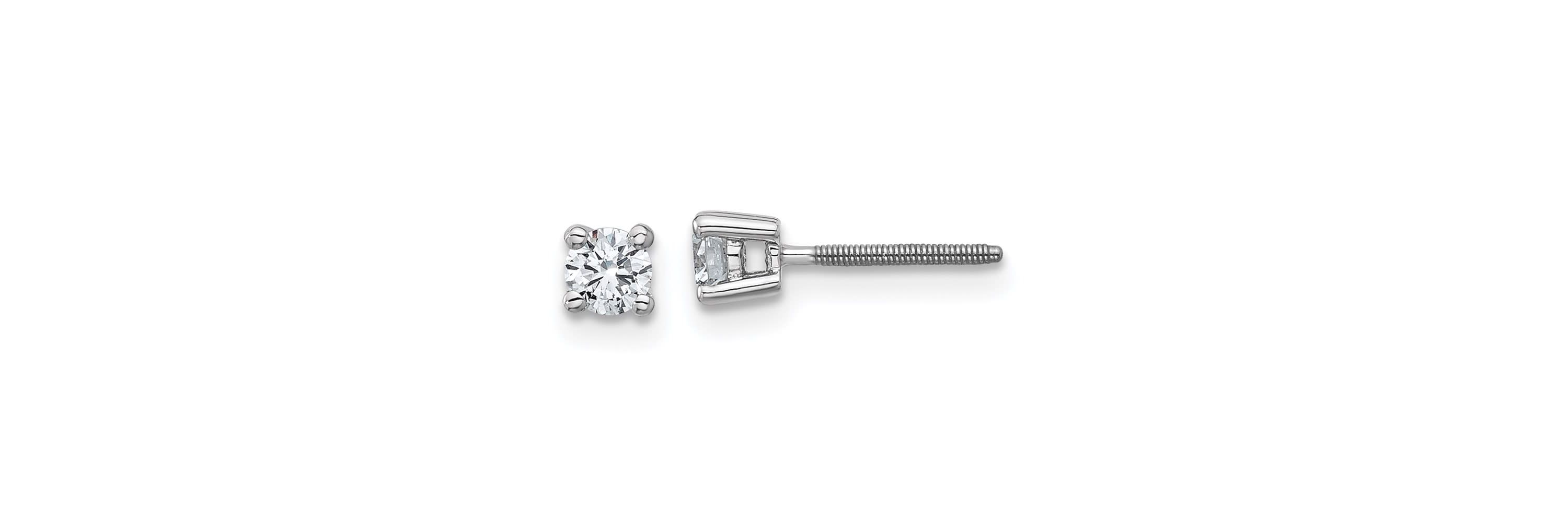 Lab Created 1/3 ct. t.w. Lab Grown Diamond 4 Prong Earrings in 14K White Gold
