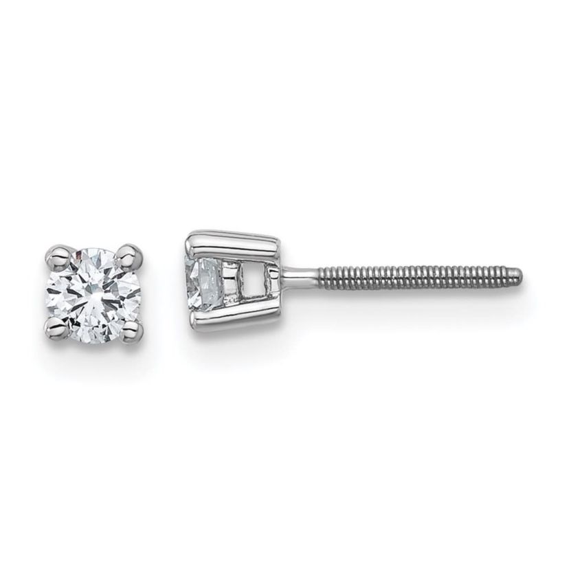 Lab Created 1/3 ct. t.w. Lab Grown Diamond 4 Prong Earrings in 14K White Gold