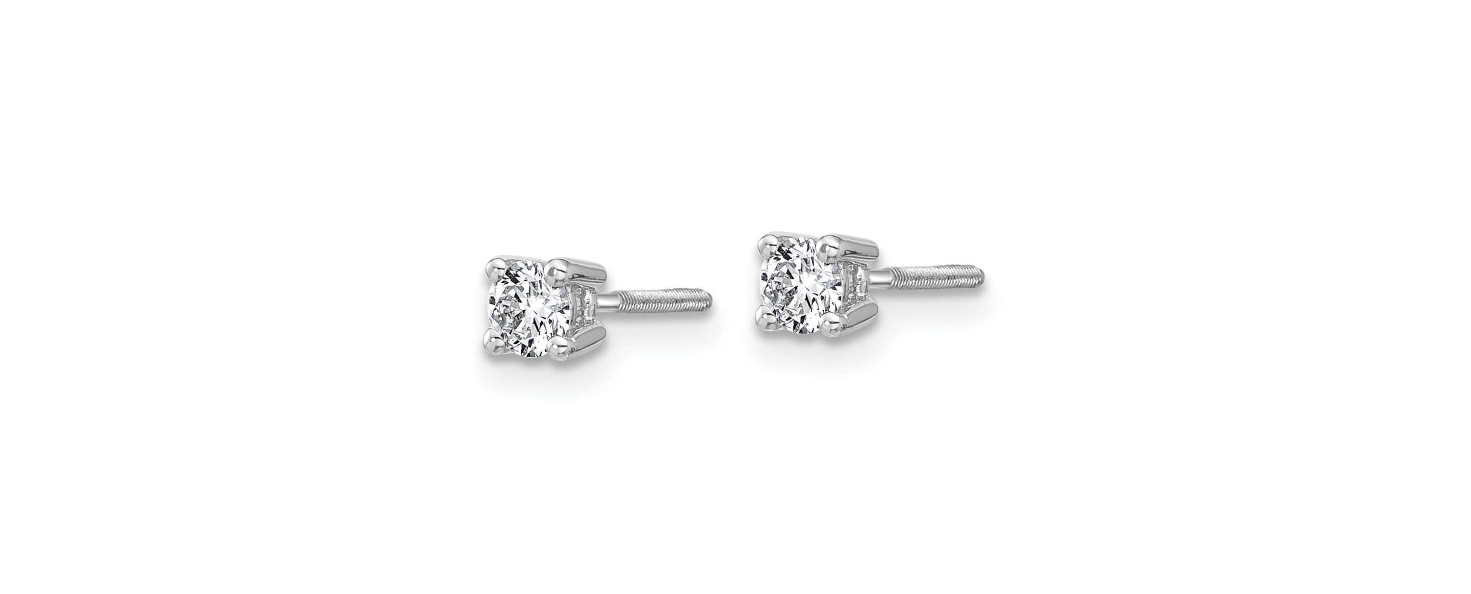 Lab Created 1/3 ct. t.w. Lab Grown Diamond 4 Prong Earrings in 14K White Gold
