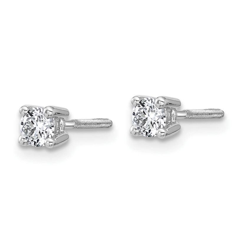 Lab Created 1/3 ct. t.w. Lab Grown Diamond 4 Prong Earrings in 14K White Gold
