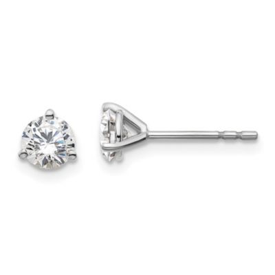 Belk & Co Lab Created 3/4 ct. t.w. Lab Grown Diamond 3 Prong Earrings in 14K White Gold
