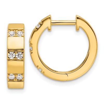 Belk & Co Lab Created 1/3 ct. t.w. Diamond Hoop Earrings in 14K Yellow Gold