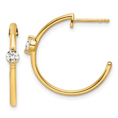 Belk & Co Lab Created 1/4 ct. t.w. Lab Grown Diamond Hoop Earrings in 14K Yellow Gold